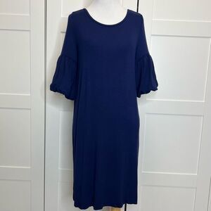 Lilly Pulitzer Lindell Dress True Navy XS Bubble Sleeve